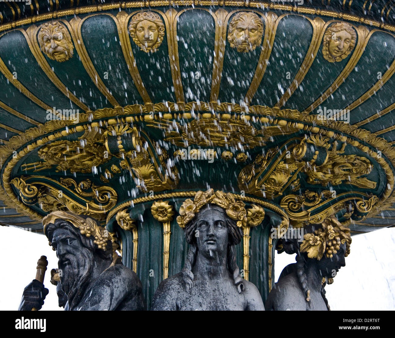 Fontaines de la Concorde Place de la Concorde Paris France Europe Stock Photo