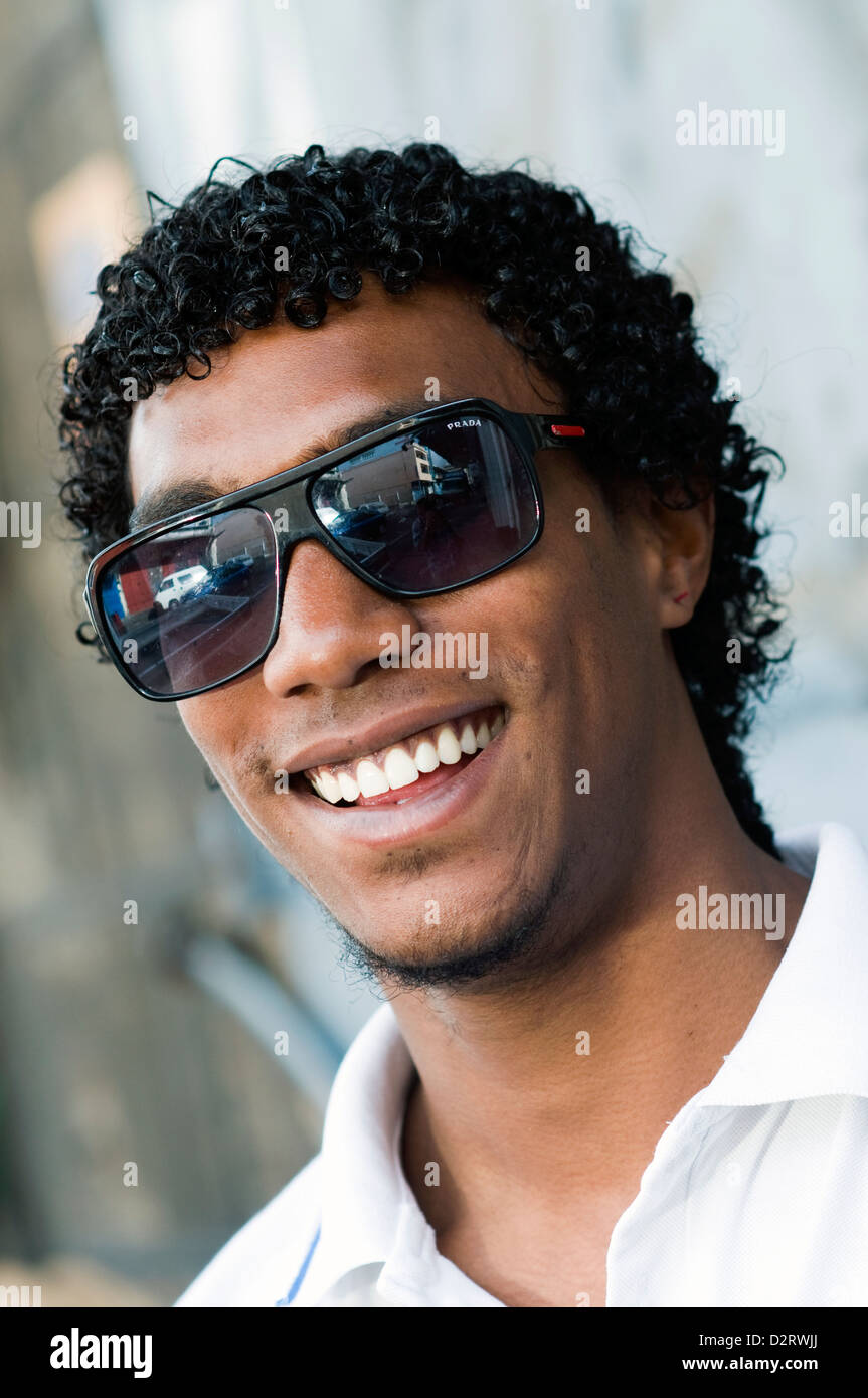 young man, port louis, mauritius Stock Photo