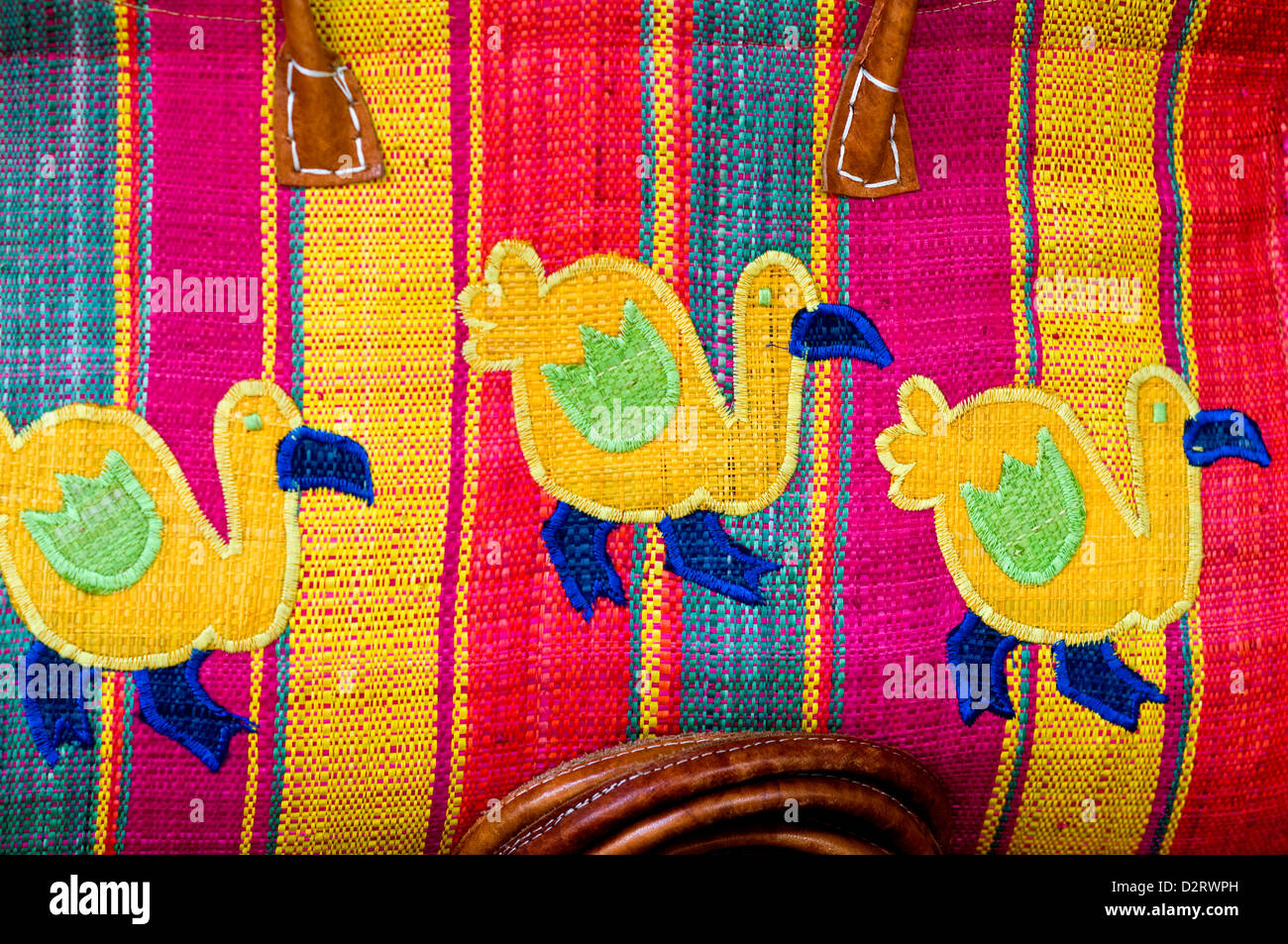 bag with dodo motif, central market, port louis, mauritius Stock Photo