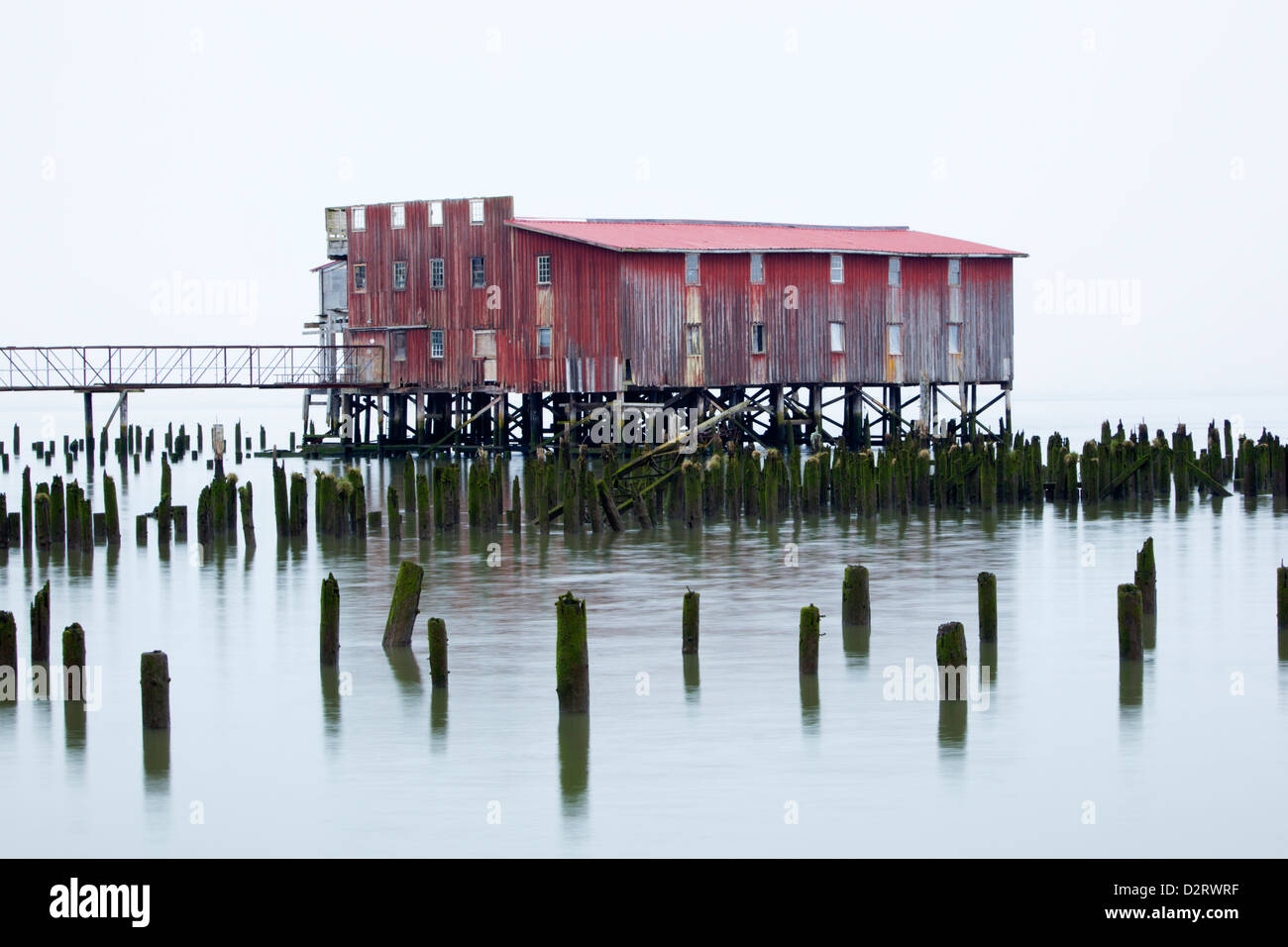 OR, Astoria, Old fish cannery on the Columbia River Stock Photo Alamy