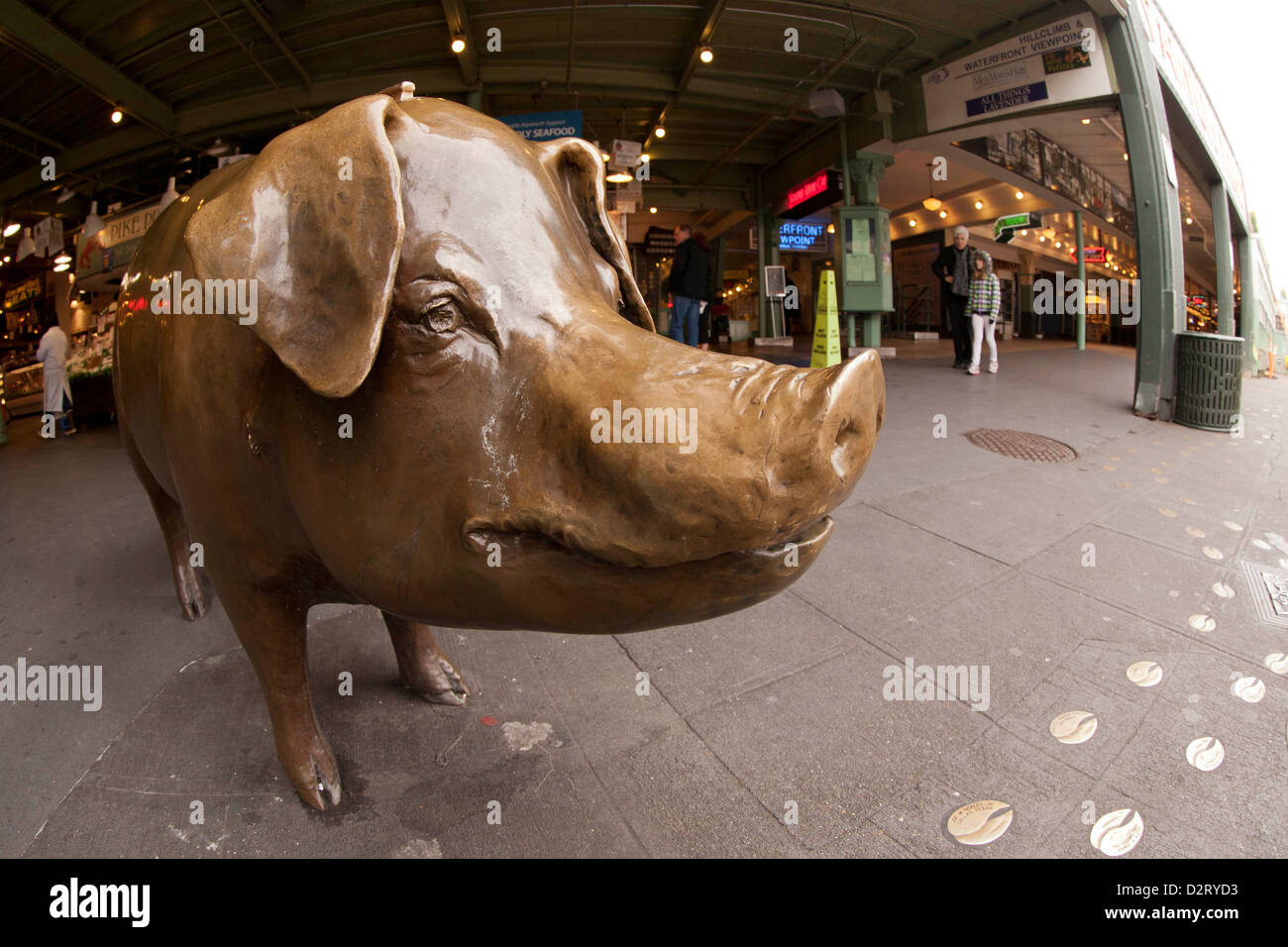 Rachel the pig at pike place market hires stock photography and images