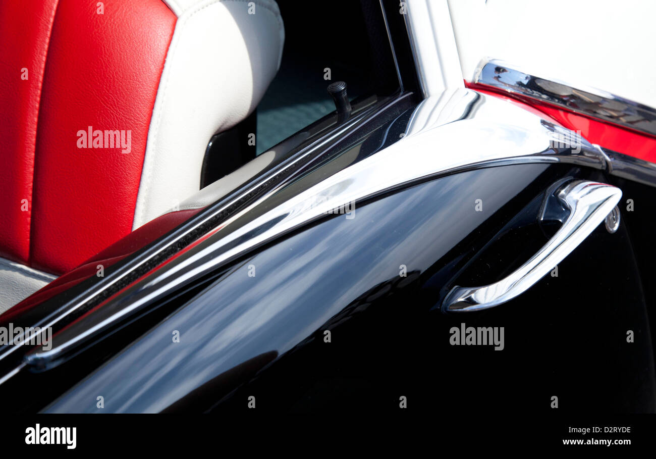 United States, Washington, Kirkland, car detail at classic car show