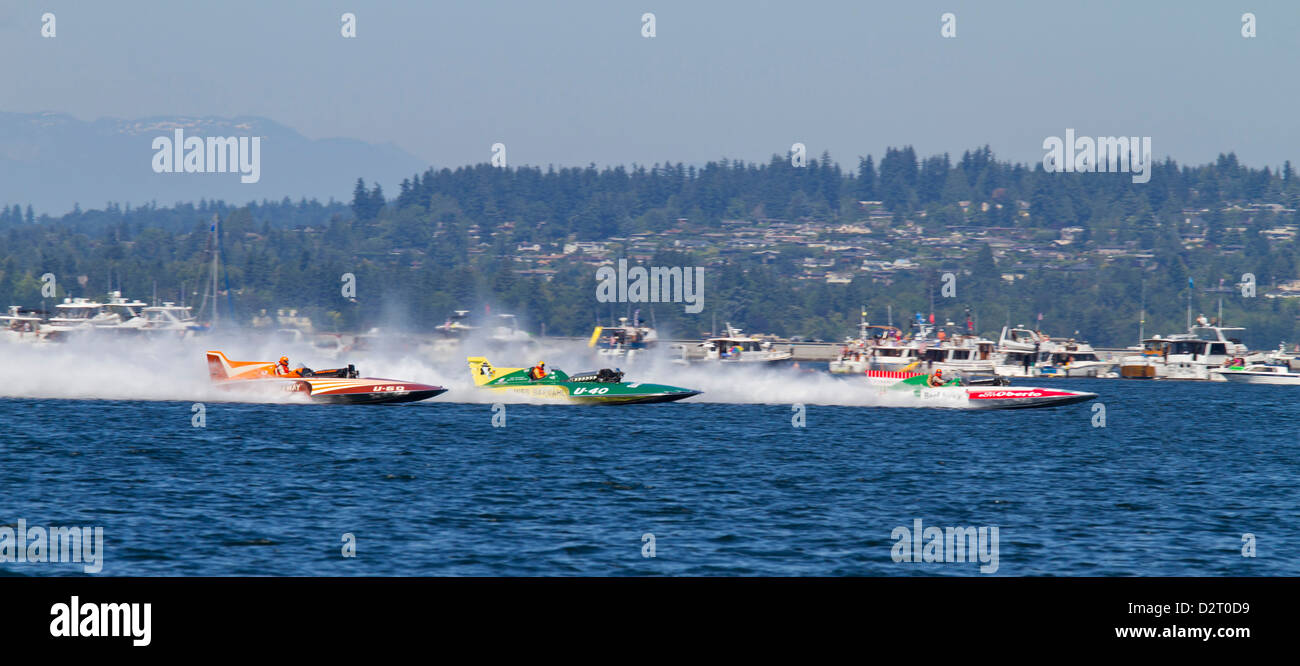 WA, Seattle, Seafair, Vintage Hydroplane Races, Lake Washington Stock Photo Alamy