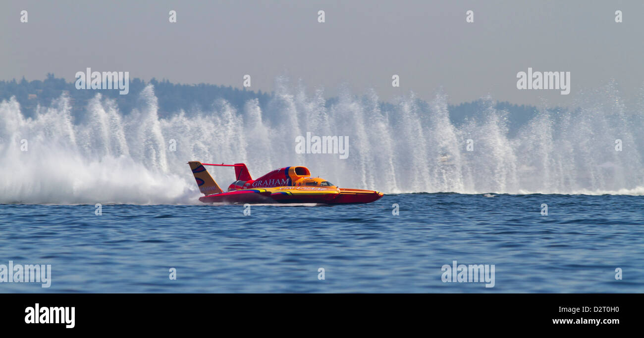 WA, Seattle, Seafair, Unlimited Hydroplane Races, Lake Washington Stock Photo Alamy