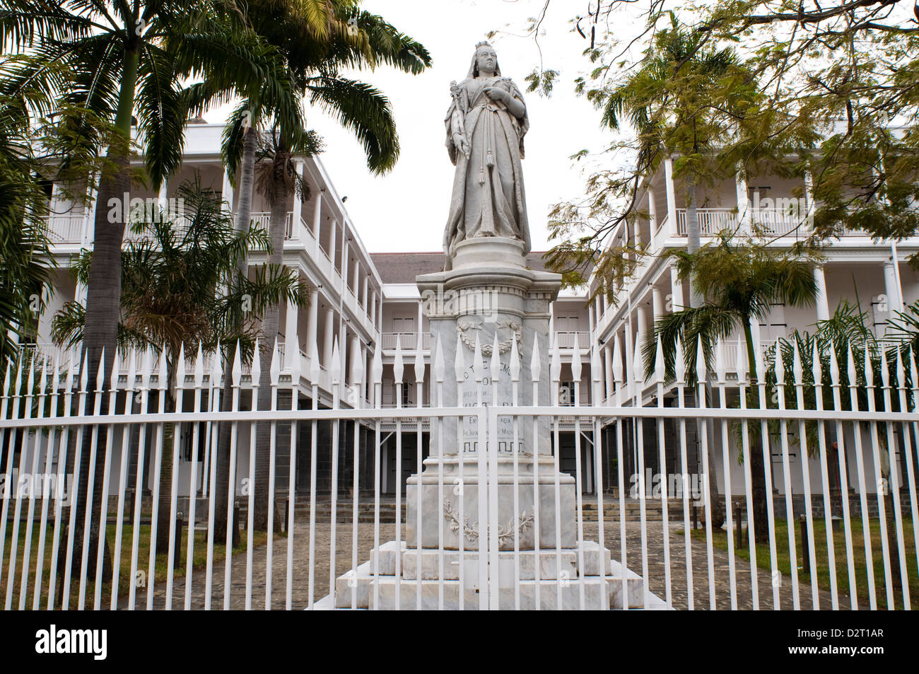 queen victoria monument, government house, port louis, mauritius Stock