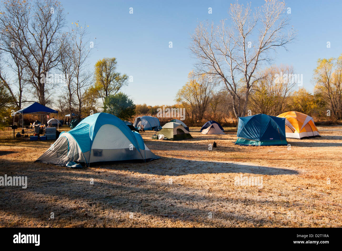 Autumn camping at Copper Breaks State Park, Texas Stock Photo Alamy