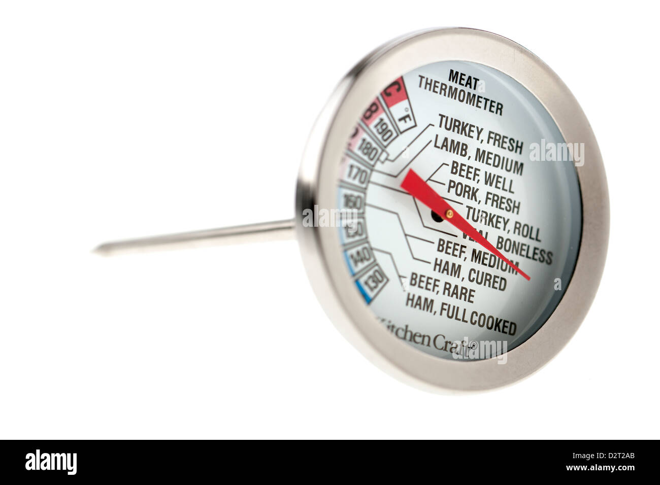 Cooked meat thermometer Stock Photo