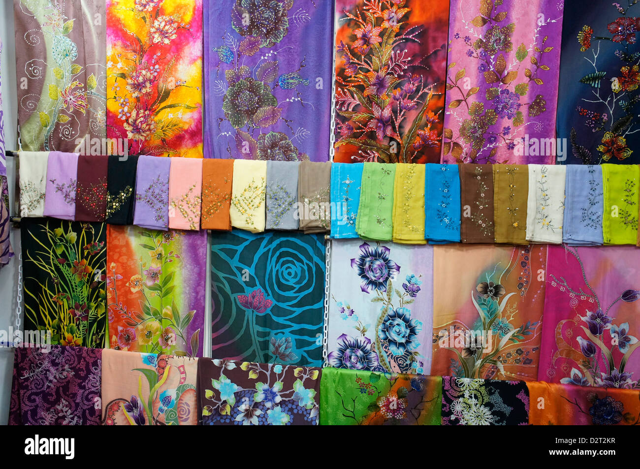 colourful batik cloth from Malaysia Stock Photo
