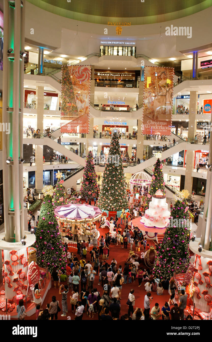 Christmas decoration in shopping mall hires stock photography and