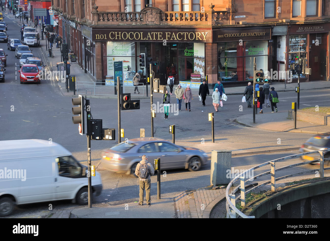 Woodlands Road at St Road in Glasgow, Scotland Stock Photo Alamy