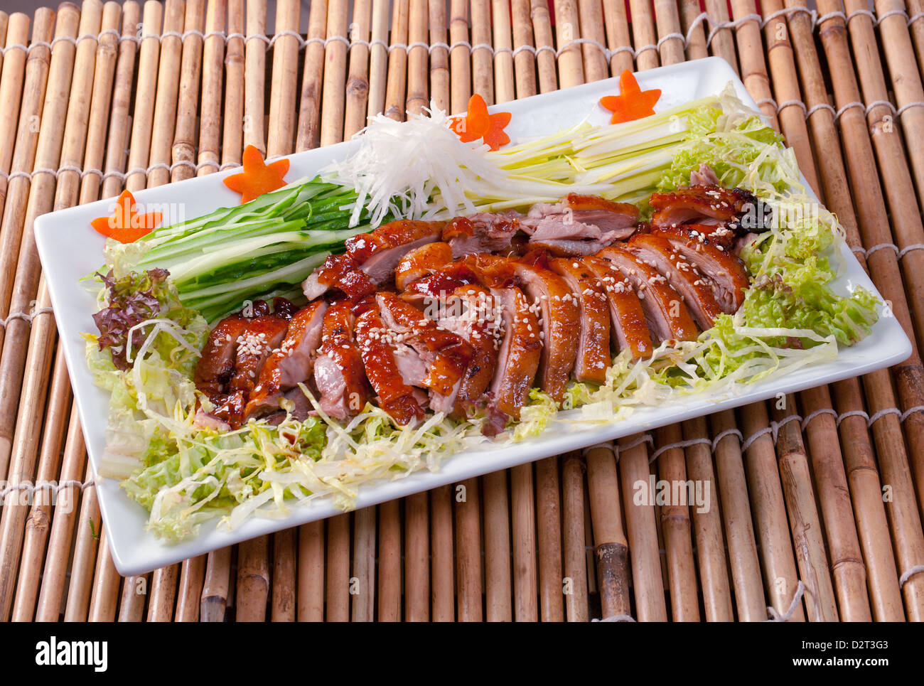 Roasted duck, Chinese style closeup Stock Photo