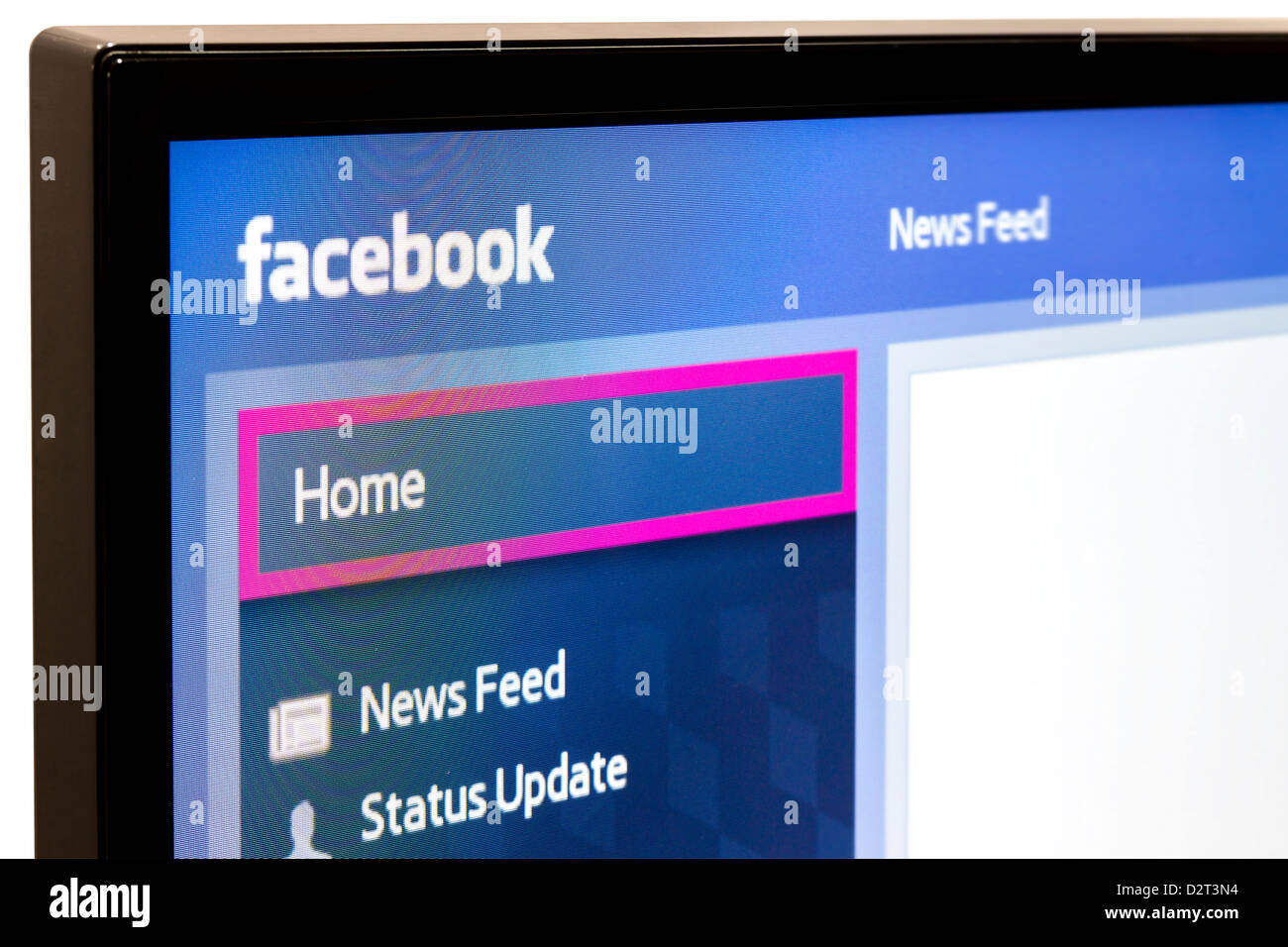 Close Up Of Facebook For Samsung Internet Tv Makes It S Easy To Stay Stock Photo Alamy