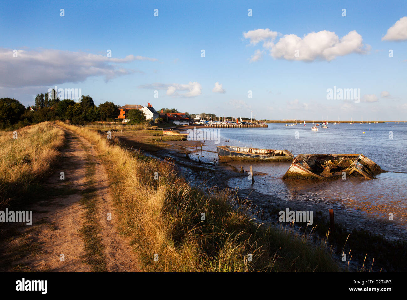 Track by the River at Orford Quay, Orford, Suffolk, England, United Kingdom, Europe Stock Photo