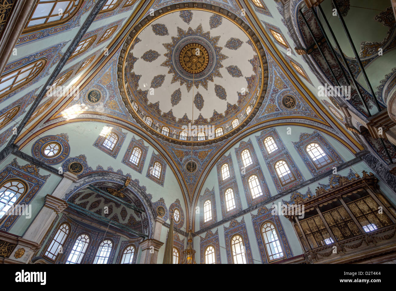 dome of prayer hall Nusretiye Mosque, Tophane, Beyoglu, Istanbul, Turkey Stock Photo
