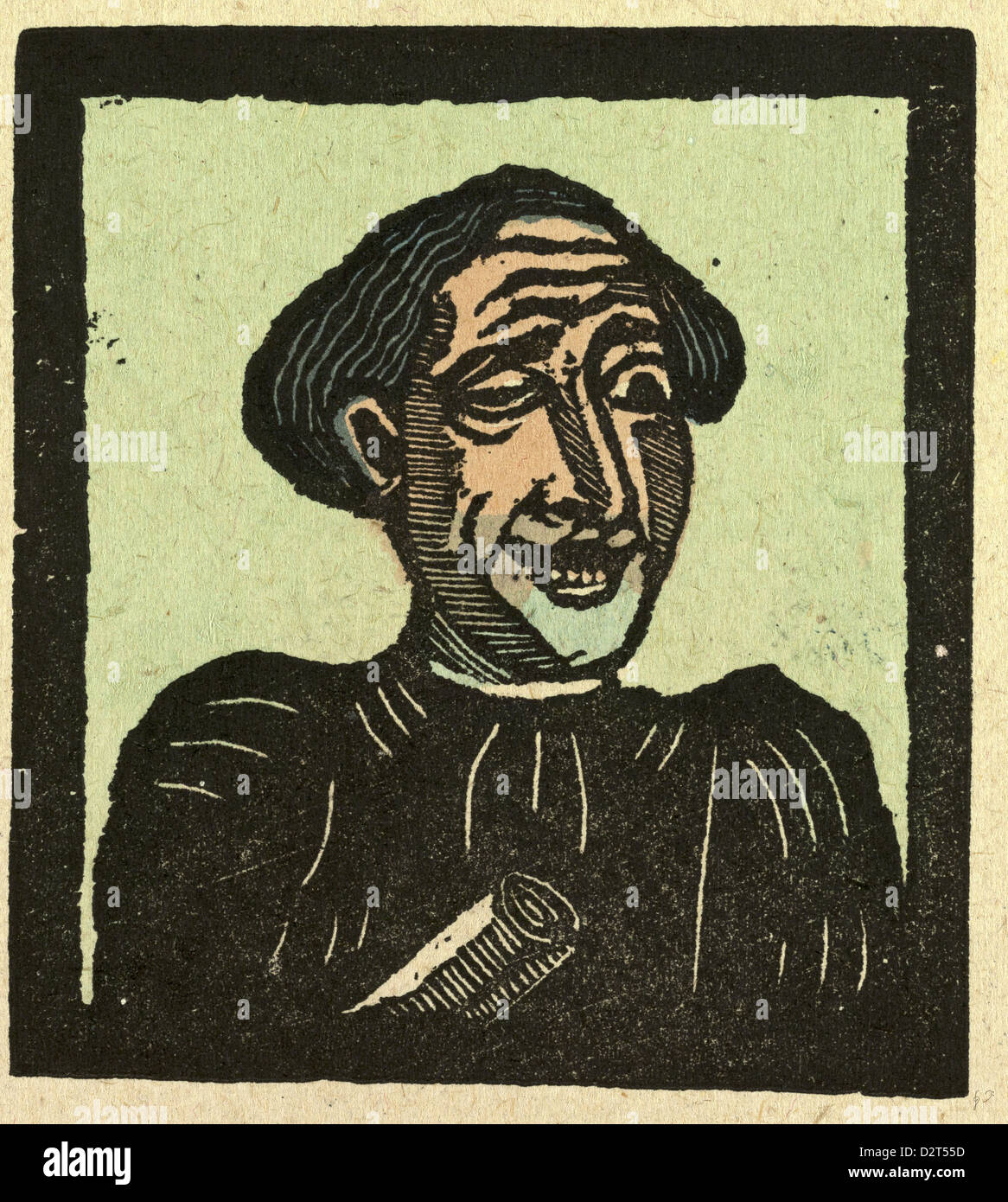 illustration of English tales folk tales and ballads. A man Stock Photo