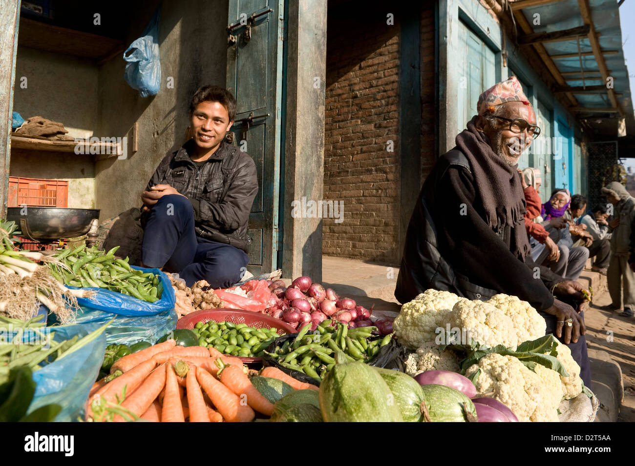 Market stall, Bhaktapur, Nepal, Asia Stock Photo