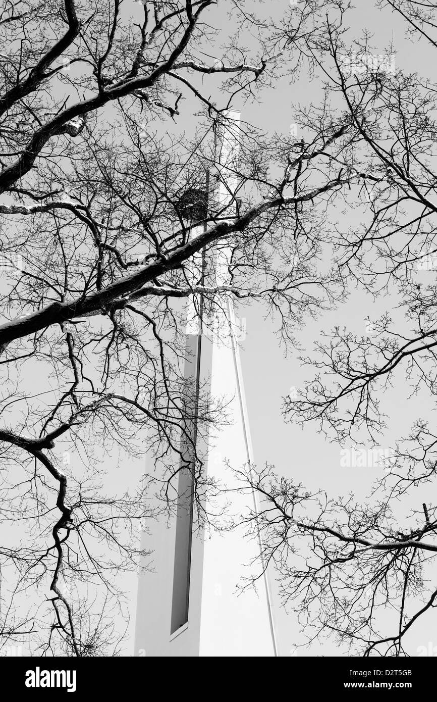 Bell tower of a modern church Stock Photo Alamy