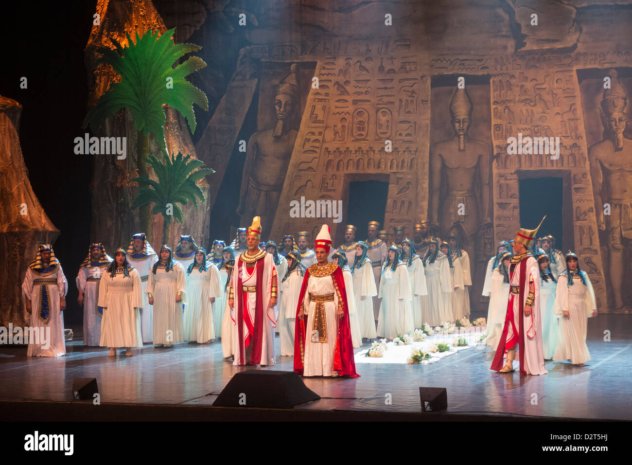 performance of Mozart's The Magic Flute at the Opera House, Cairo, Egypt Stock Photo