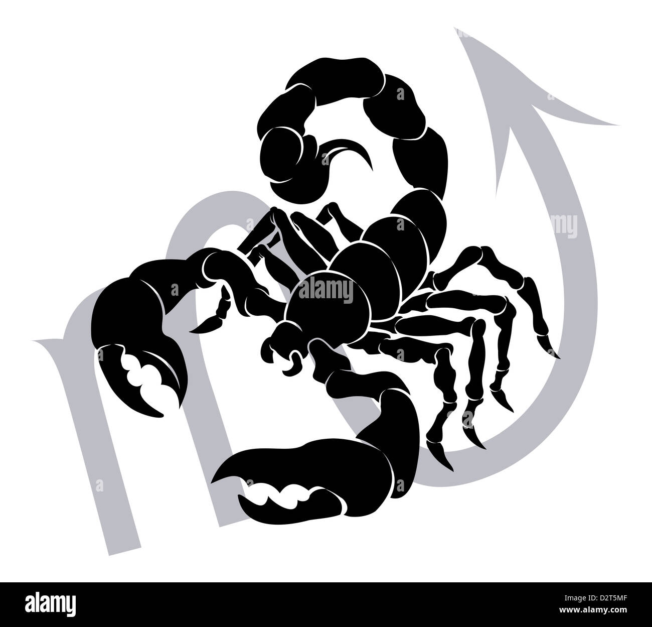 Illustration of Scorpio the scorpion zodiac horoscope astrology sign Stock Photo