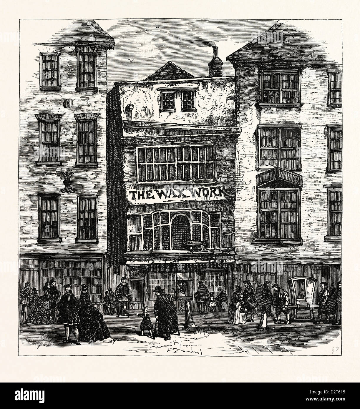 MRS. SALMON'S WAXWORK FLEET STREET: PALACE OF HENRY VIII. AND CARDINAL WOLSEY LONDON Stock Photo