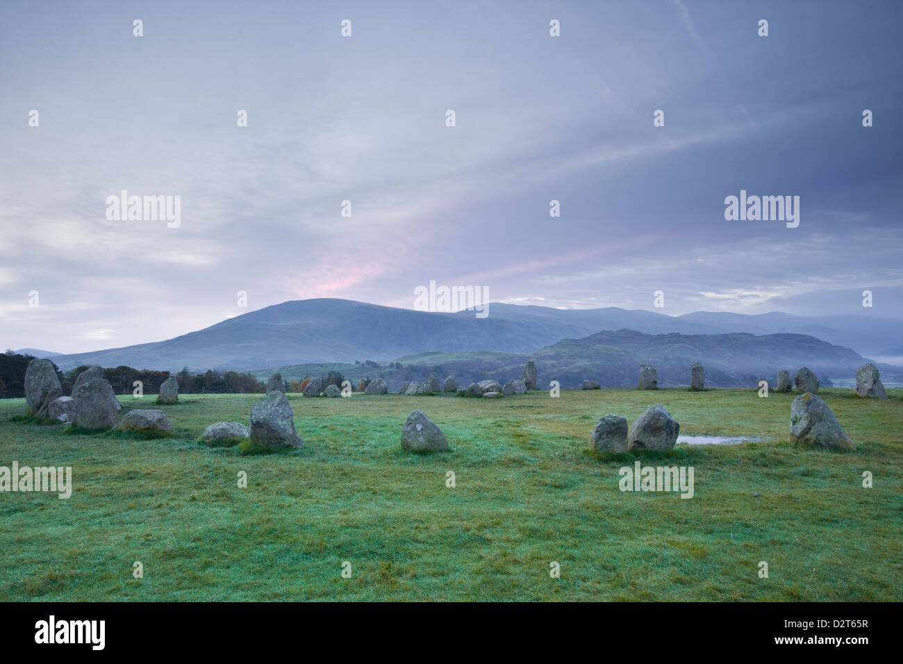 Castlerigg stone circle in the Lake District National Park, Cumbria, England, United Kingdom, Europe Stock Photo