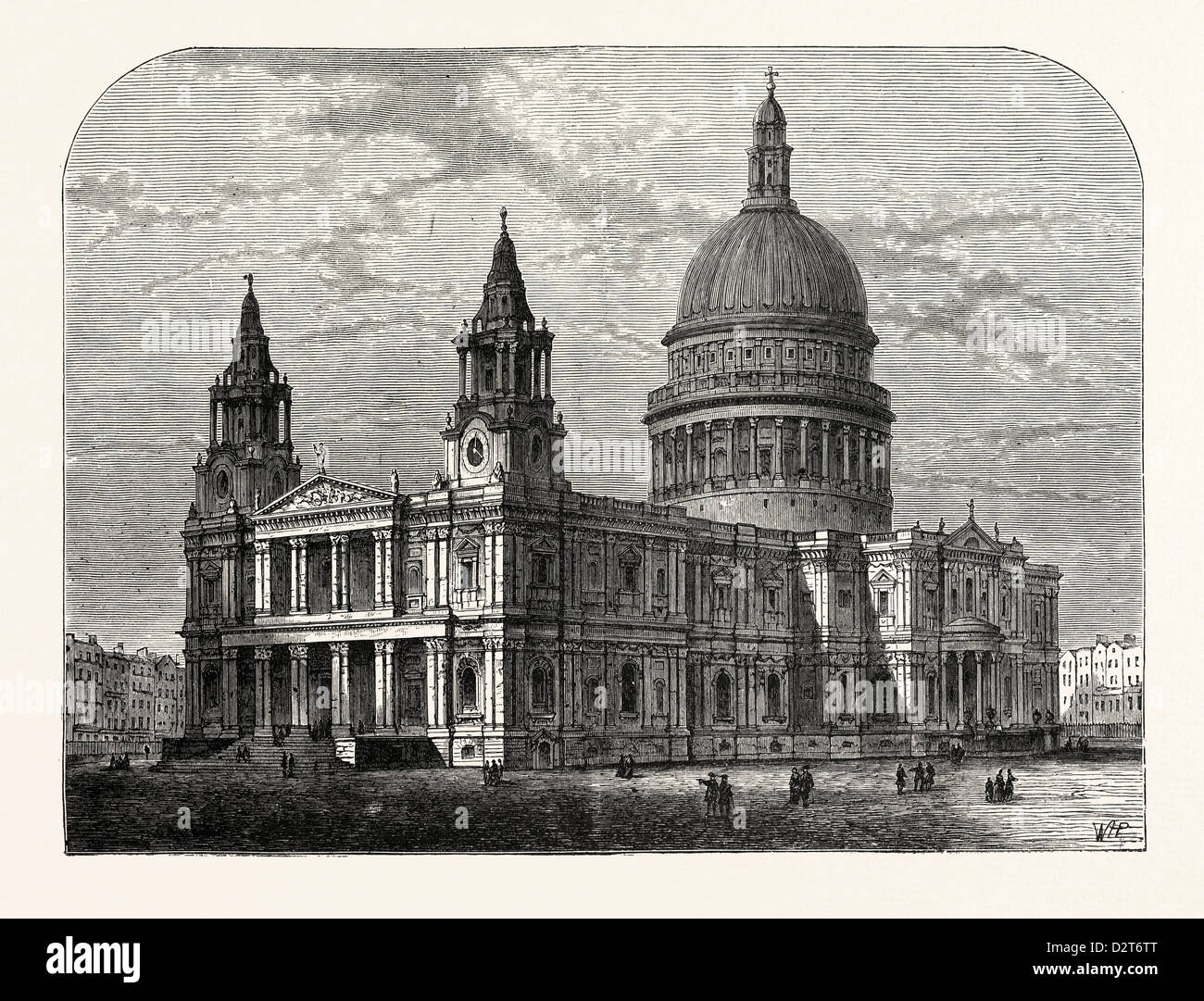 Engraving exterior st pauls cathedral hi-res stock photography and ...