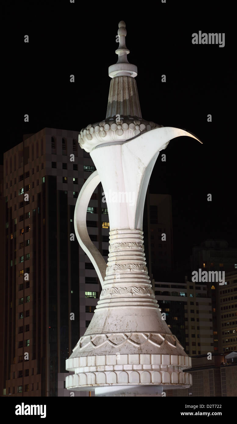 Arabian Coffee Pot monument in Abu Dhabi, United Arab Emirates Stock