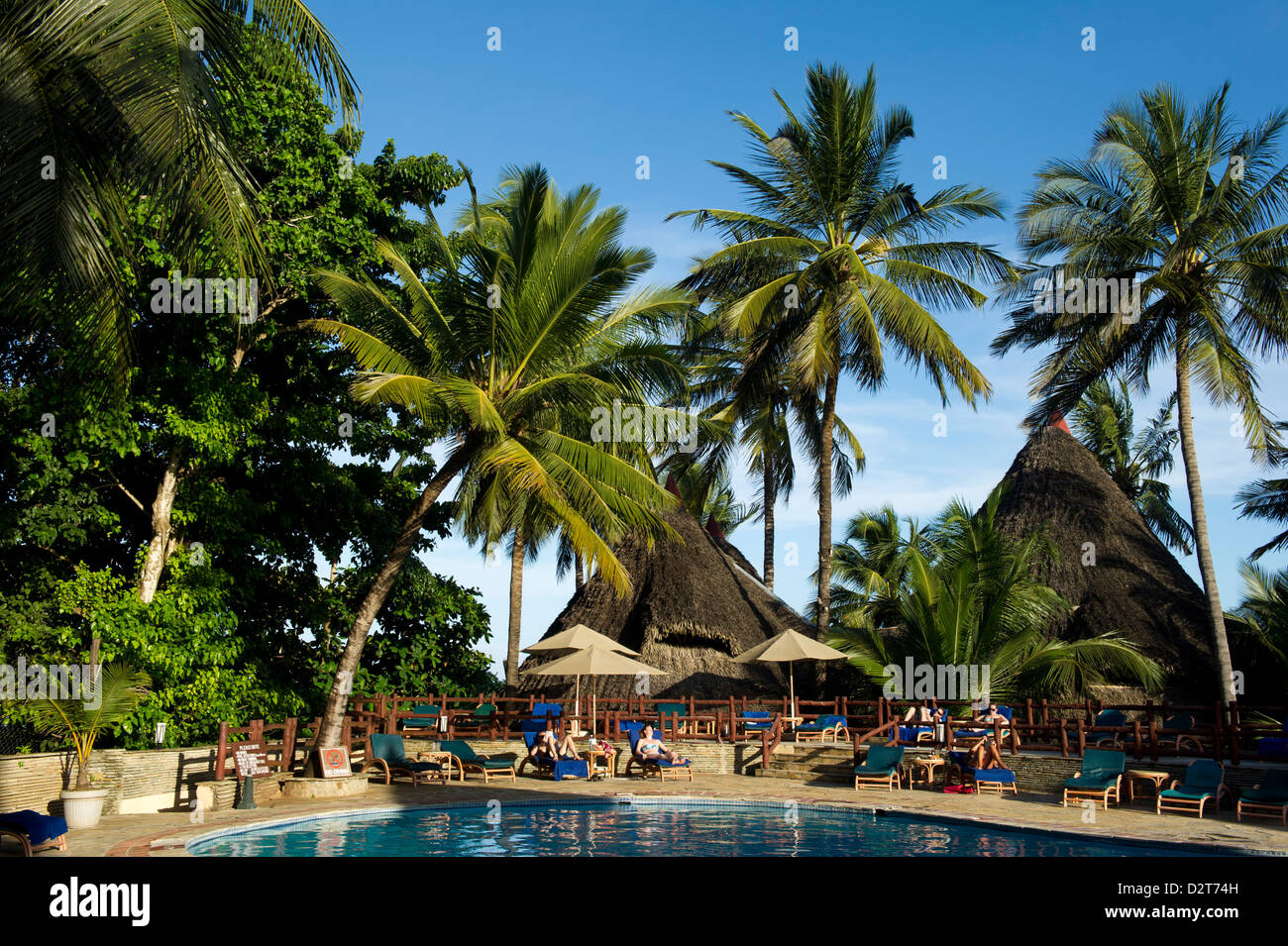swimming pool, Pinewood Village, Diani Beach, Kenya Stock Photo