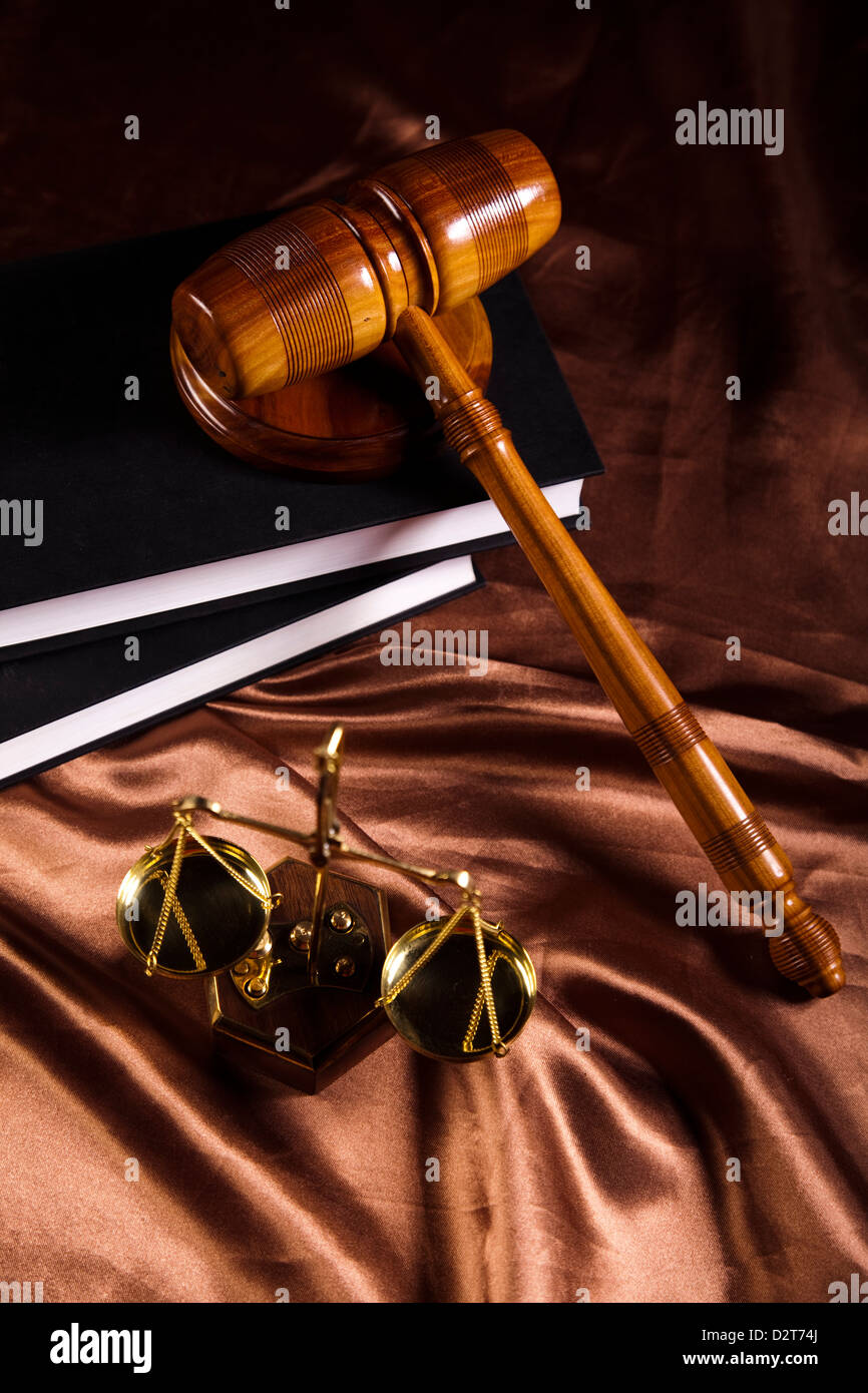 Law theme, mallet of judge, wooden gavel Stock Photo Alamy