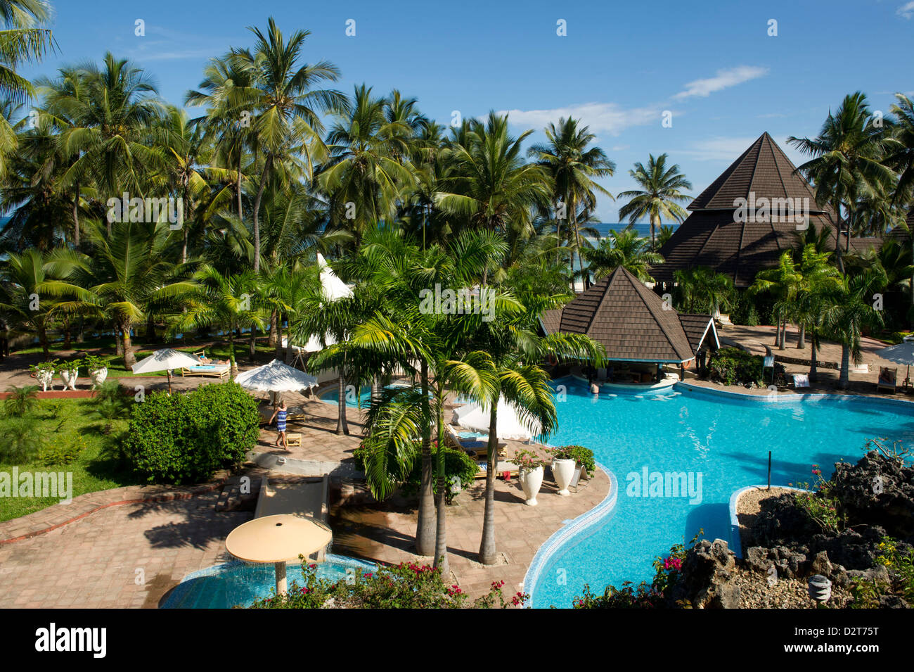Diani Reef Beach resort, swimming pool, Diani Beach, Kenya Stock Photo
