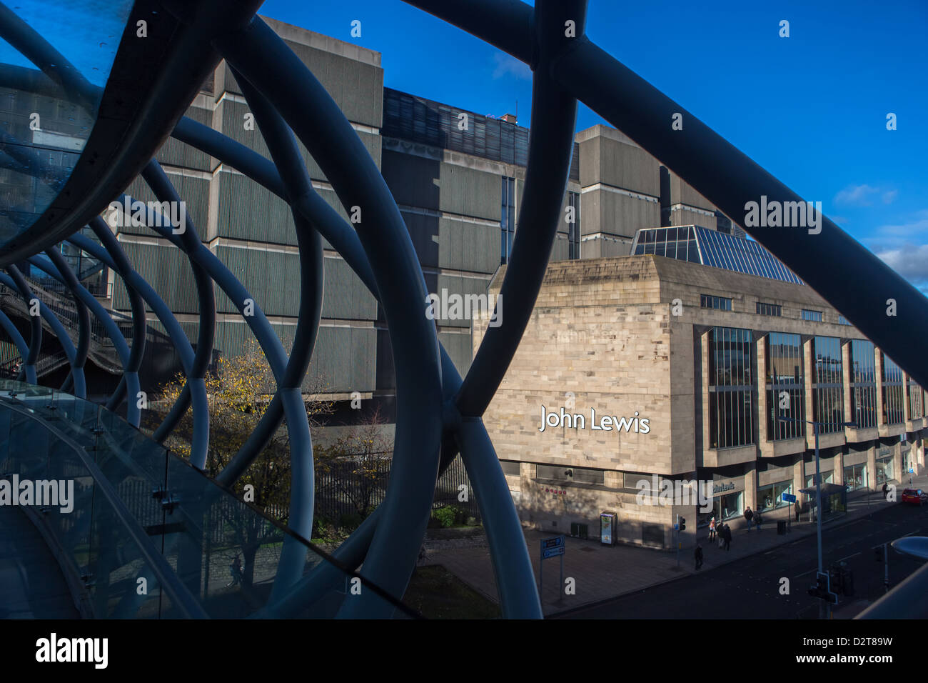 A pedestrian walkway access to the John Lewis Department Store in