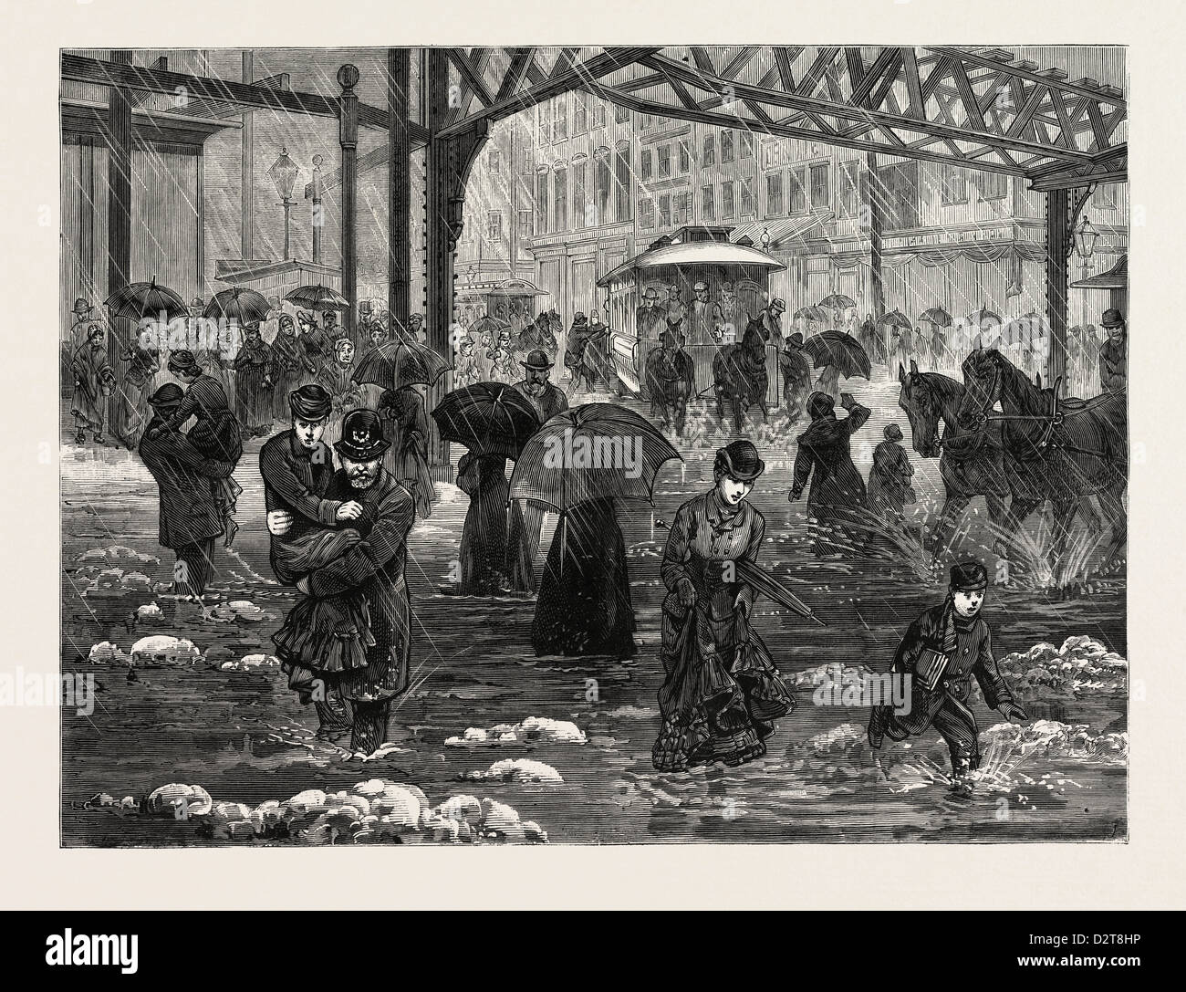 NEW YORK AN INCIDENT OF SHOPPING DAY DURING THE THAW, AT CANAL STREET