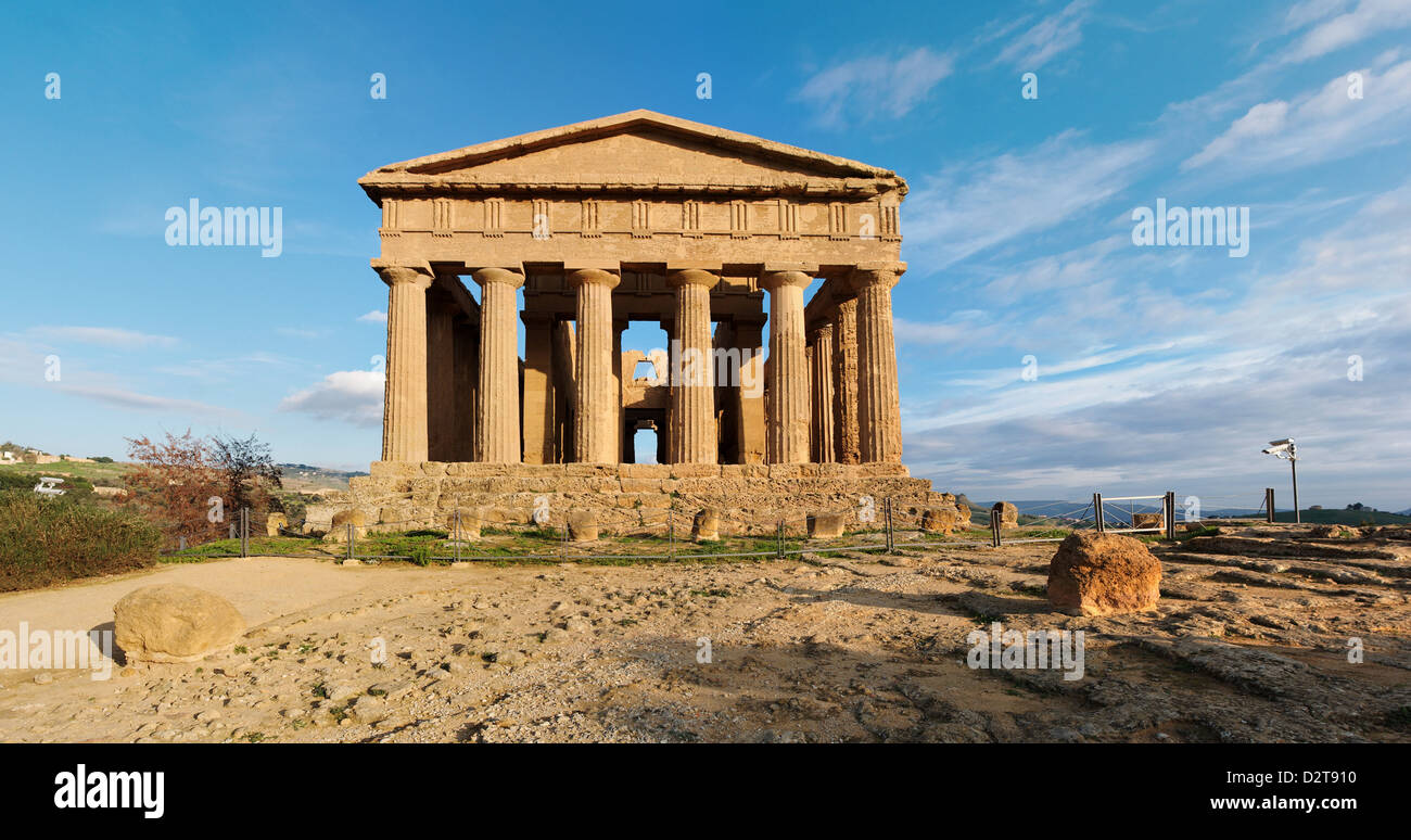Concordia temple in Agrigento, Sicily, Italy Stock Photo