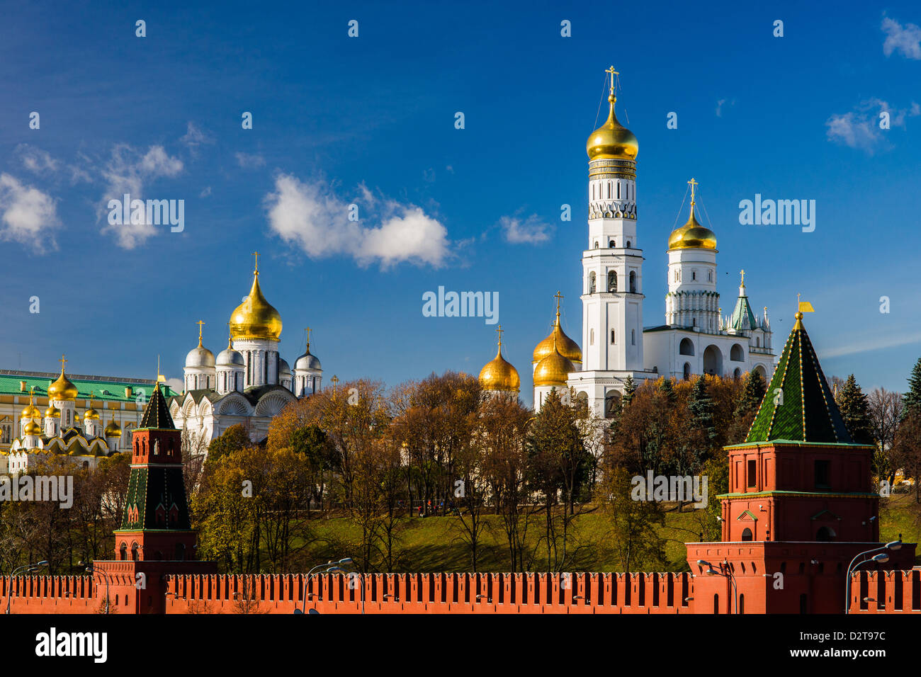 Moscow Kremlin Cathedrals in autumn Stock Photo
