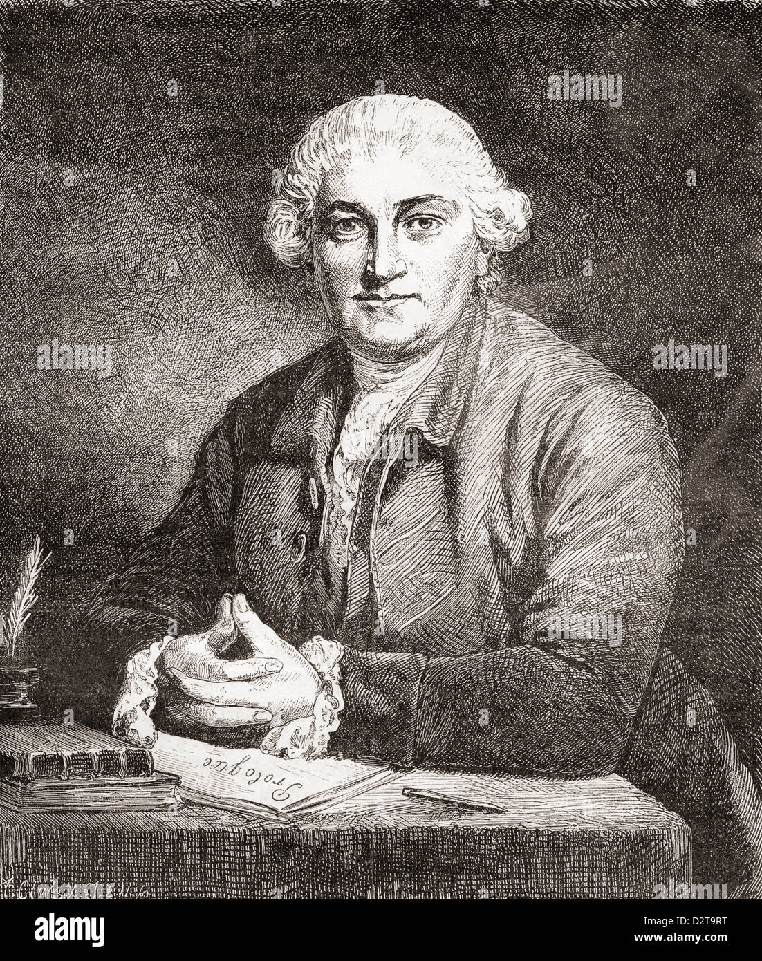 David Garrick , 1717 – 1779. English actor, playwright, theatre manager and producer. Stock Photo