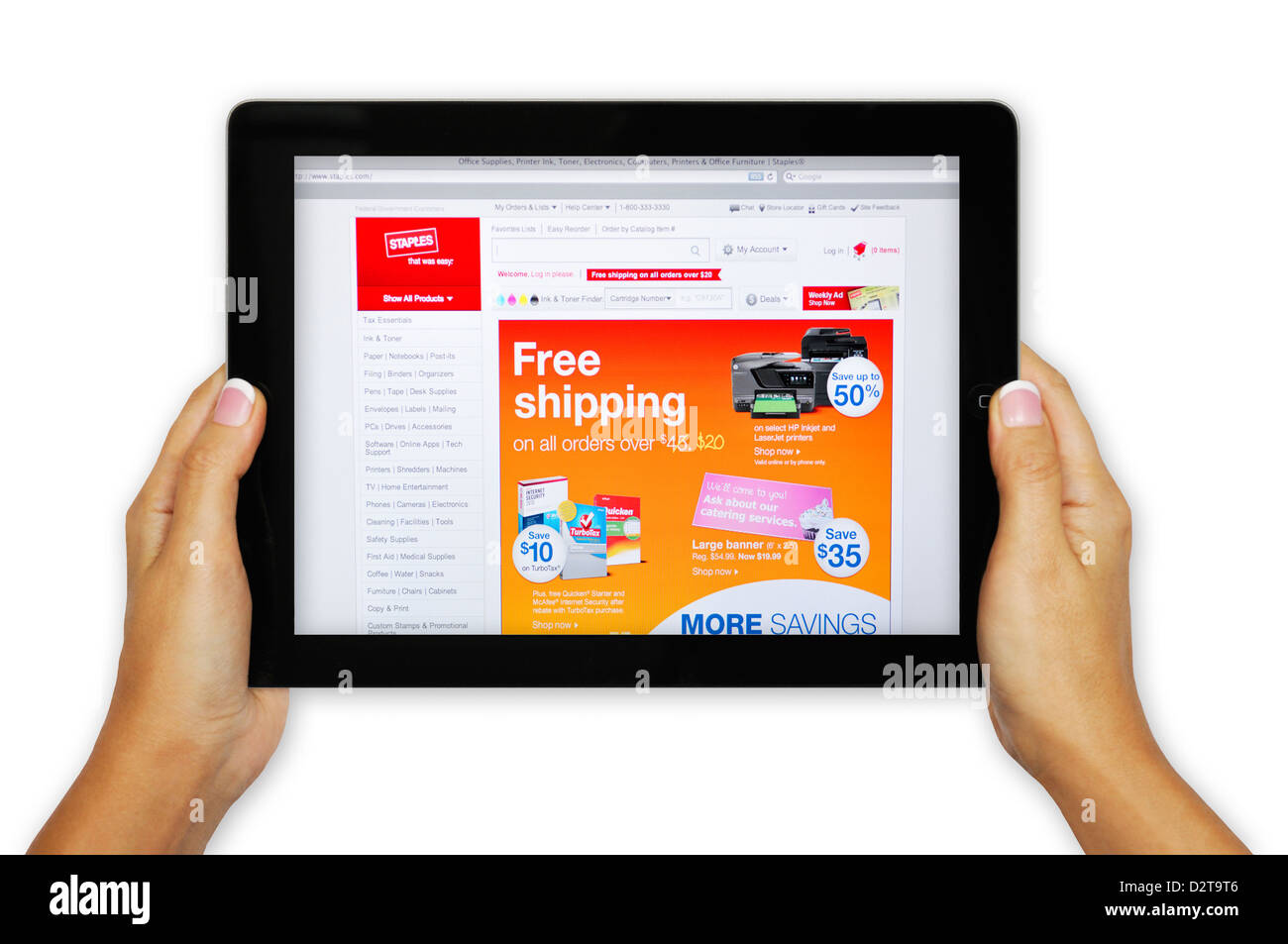IPad Screen Showing Staples Office Supplies Website Stock Photo Alamy Ipad screen showing staples office supplies website stock photo alamy
