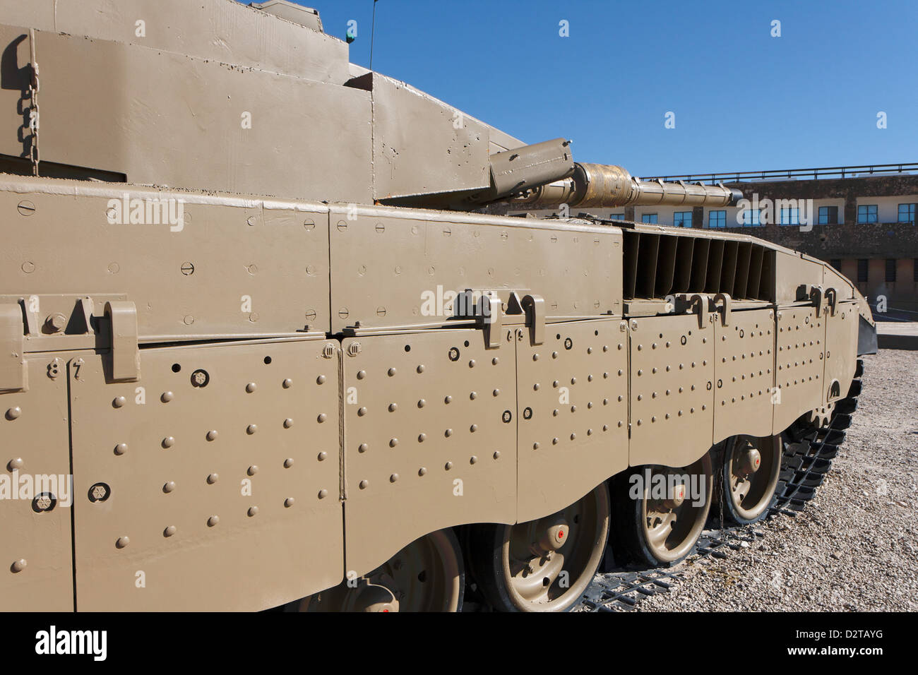 New Israeli Merkava Mark IV tank in Latrun Armored Corps museum Stock Photo