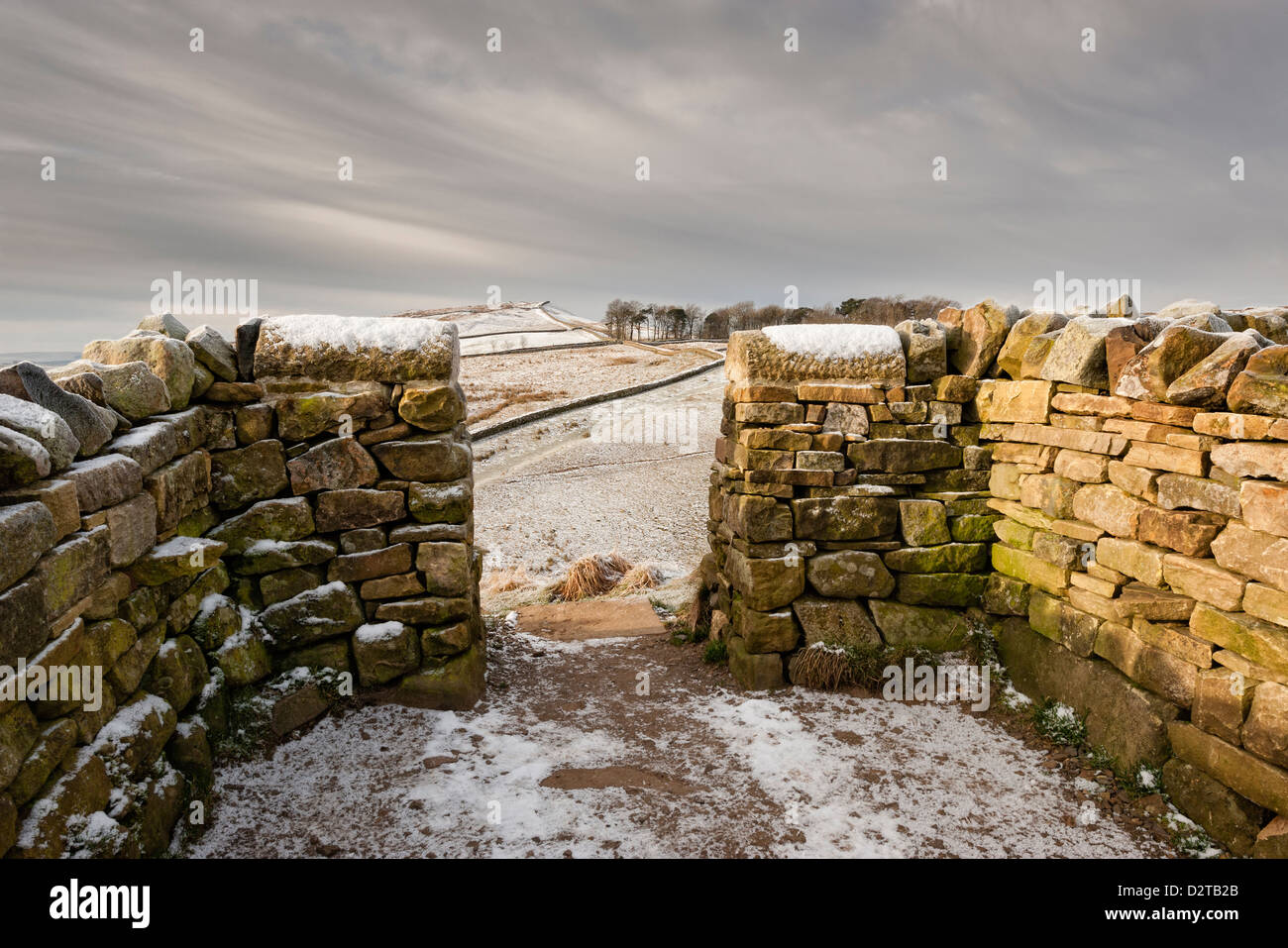 Hadrian's Wall Long Distance Footpath Stock Photo