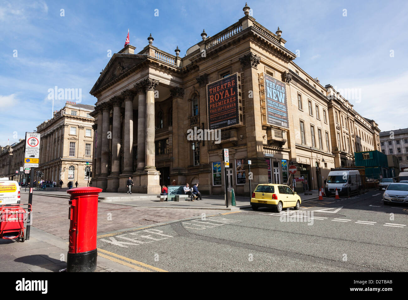 Views and shops around the busy Monument Square, Newcastle upon Tyne