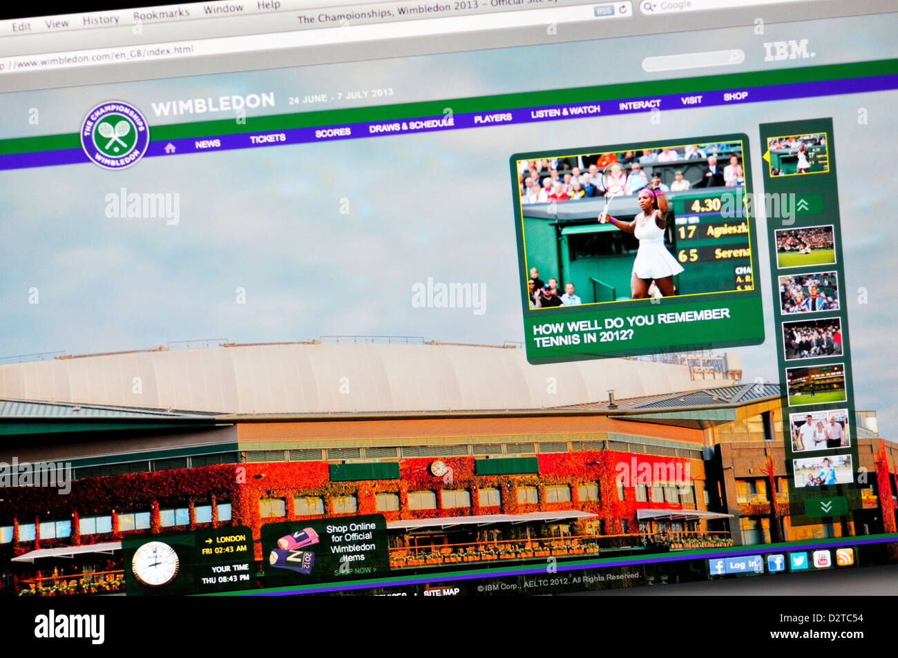 Wimbledon website The official site of the Wimbledon Tennis