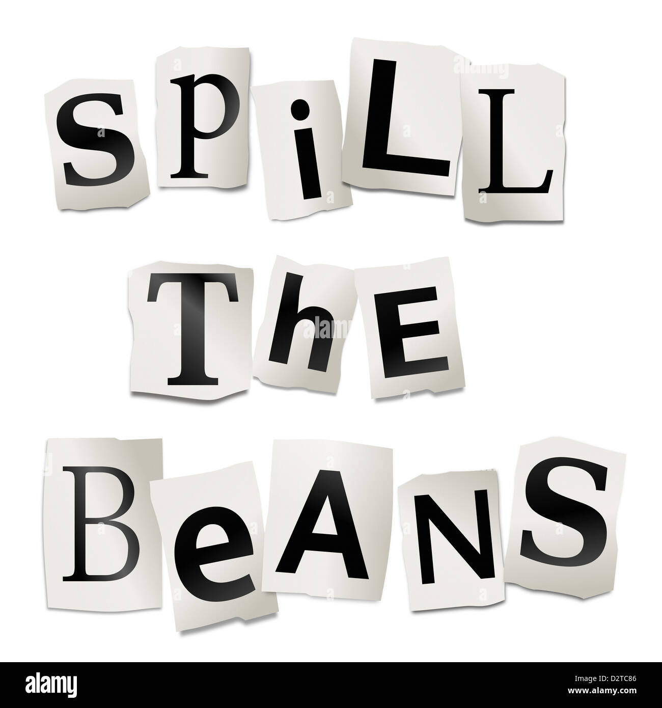 Spill the beans concept Stock Photo Alamy