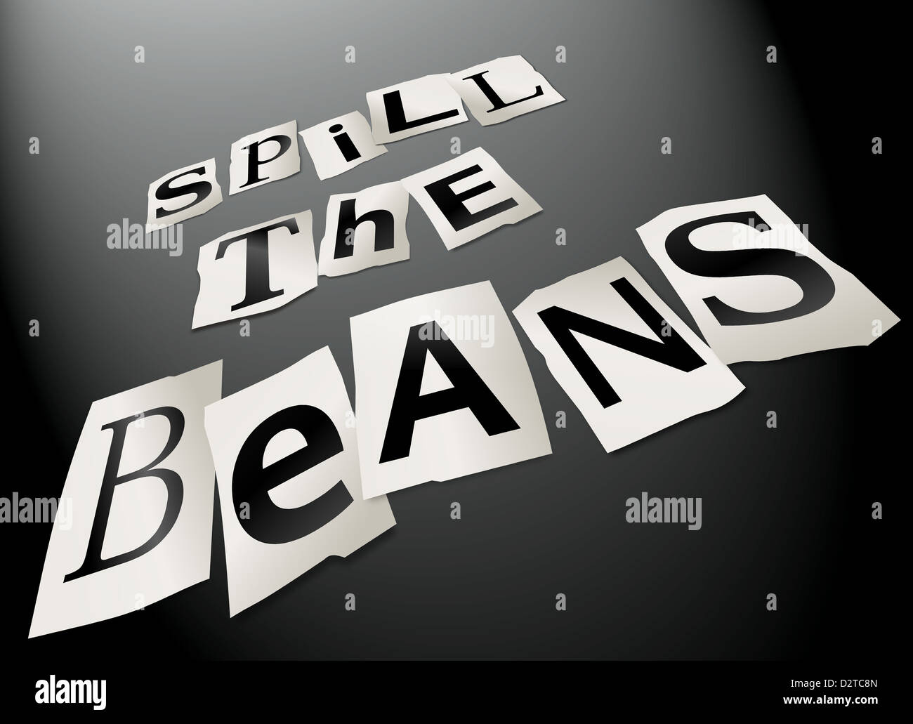 Spill the beans concept Stock Photo Alamy