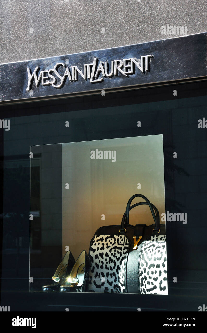 Yves Saint Laurent store, New York City, USA Stock Photo