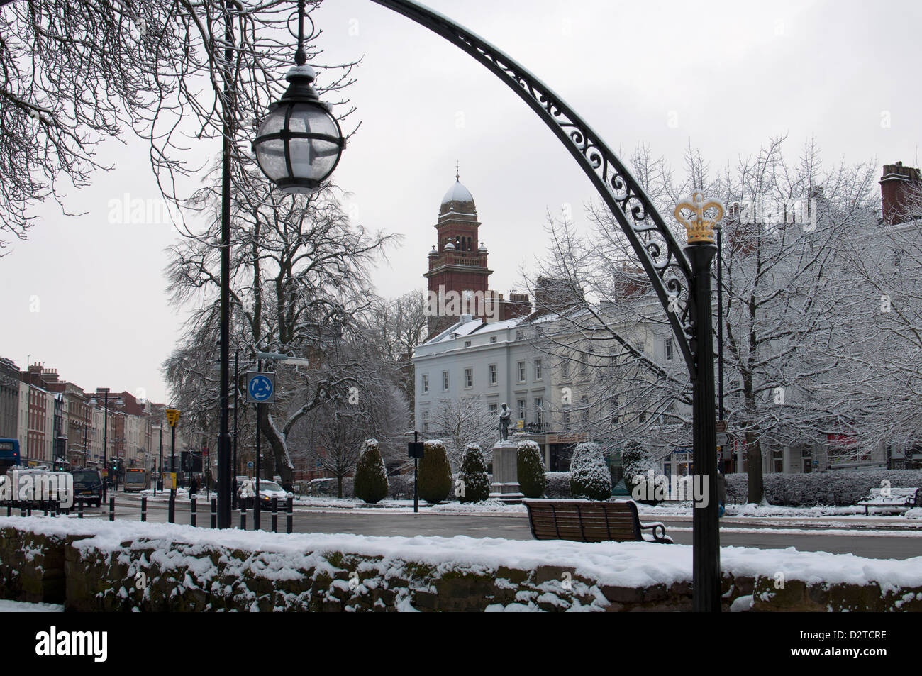 Leamington Spa in winter, UK Stock Photo Alamy