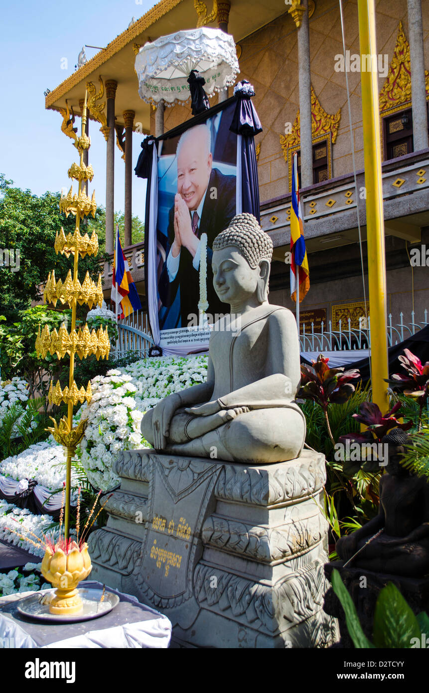 phnom penh Wat Langka Pagoda Stock Photo