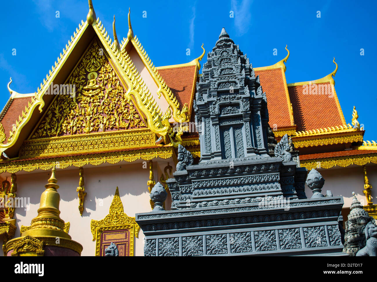 phnom penh Wat Langka Pagoda Stock Photo