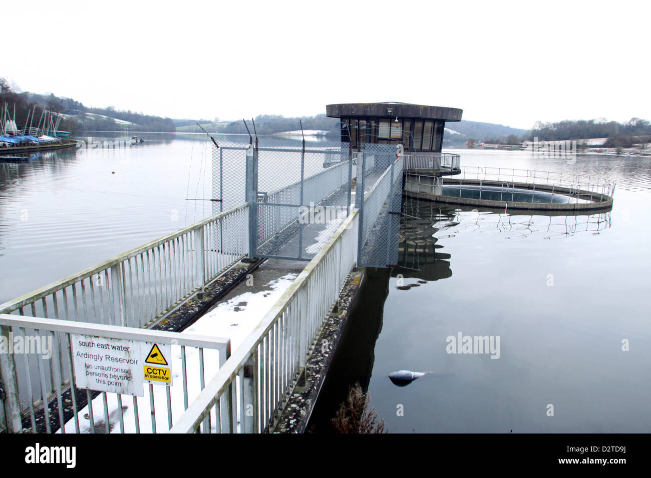 South East Waters Ardingly Reservoir pictured 100 percent full after recent droughts in the South of England. Stock Photo