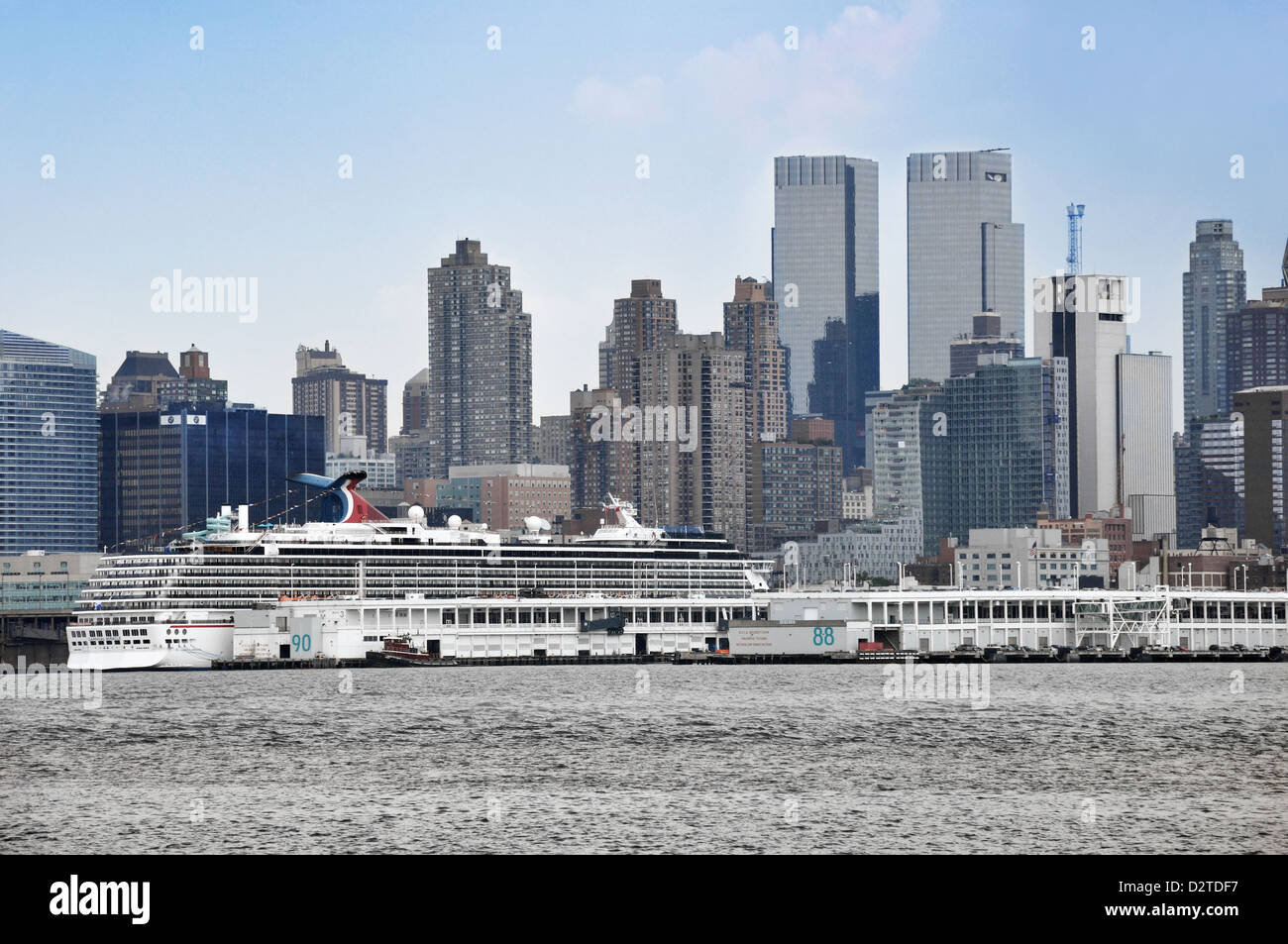 Cruise ship in port, New York City, USA Stock Photo Alamy