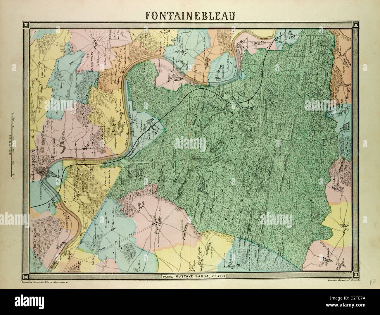 MAP OF FONTAINEBLEAU FRANCE Stock Photo Alamy map-of-fontainebleau-france-stock-photo-alamy