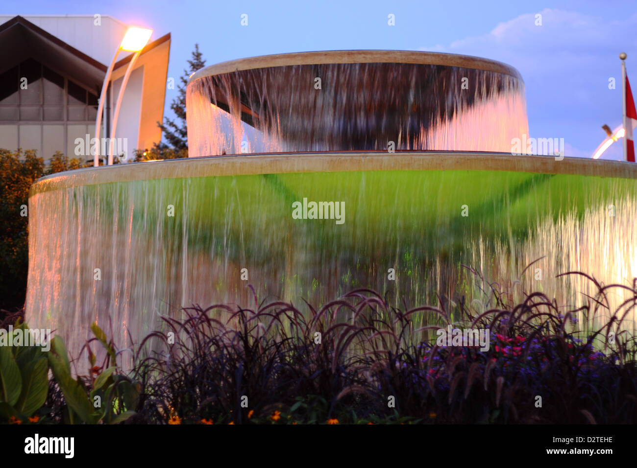 Fountain at night Stock Photo - Alamy